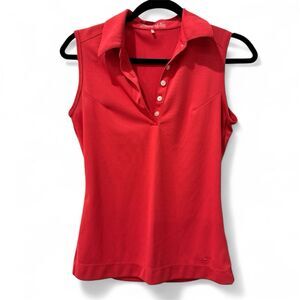 Nike Golf Dri Fit Polo Tank Women XS Red Golf Tour Performance Athletic sport